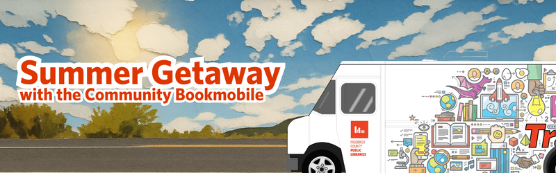 Summer Getaway with the Community Bookmobile graphics.